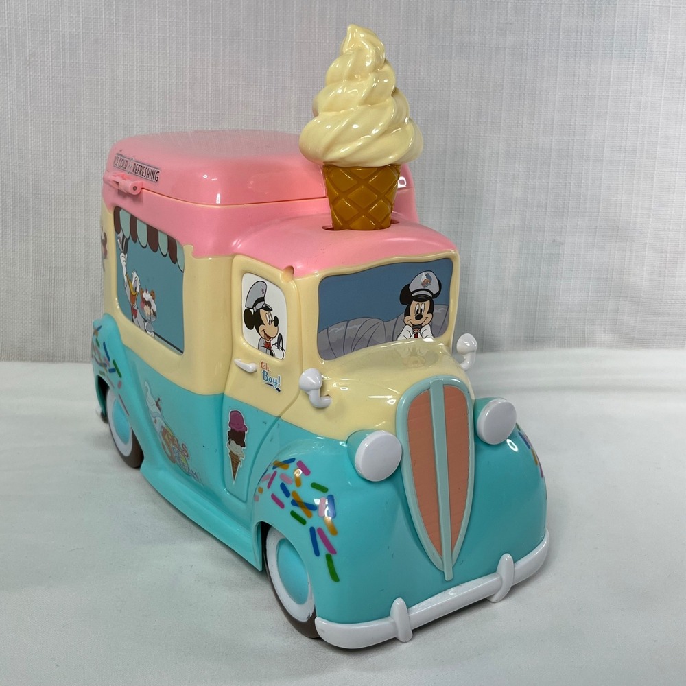 Disney Parks Mickey & Friends Ice Cream Truck Collectible Container with Spoon